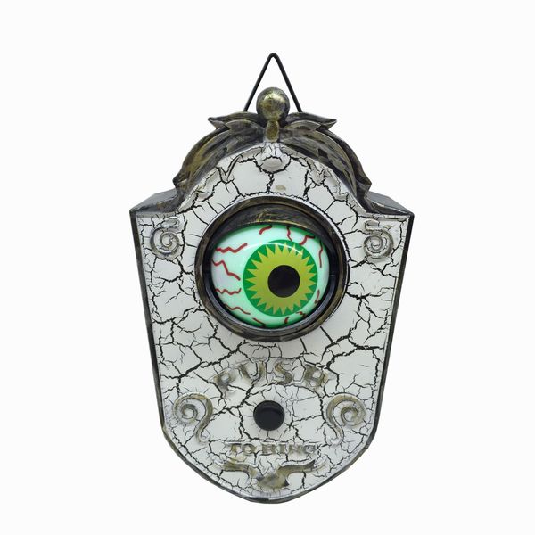 

2020 wholesales horror haunted house decoration sound fun scary animatronic one-eyed toy bar halloween prop decorated doorbell