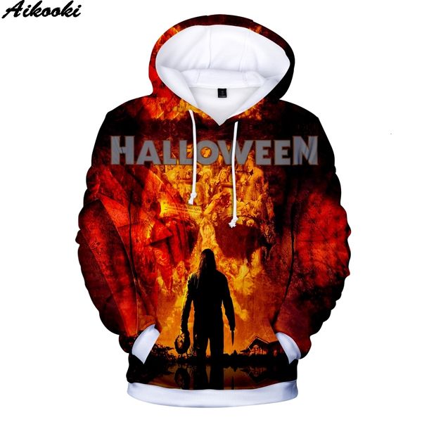 

michael myers print boys/girls 3d hoodies film halloween men/women sweatshirts casual coats, Black