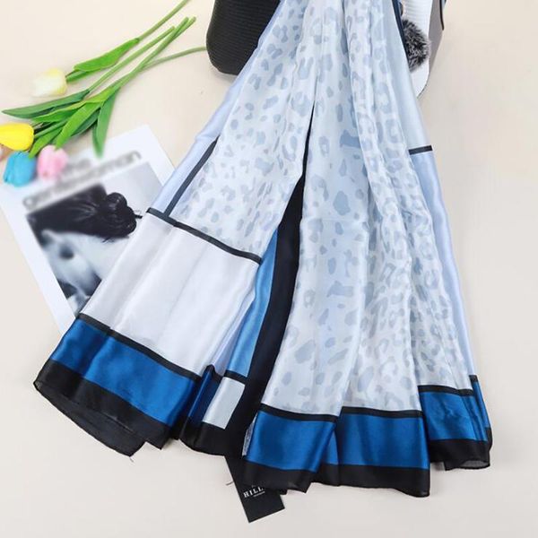 

muslim head sun protection solid print floral wrap luxury women scarf blue khaki scarves silk fashion muffler travel scarf, Blue;gray