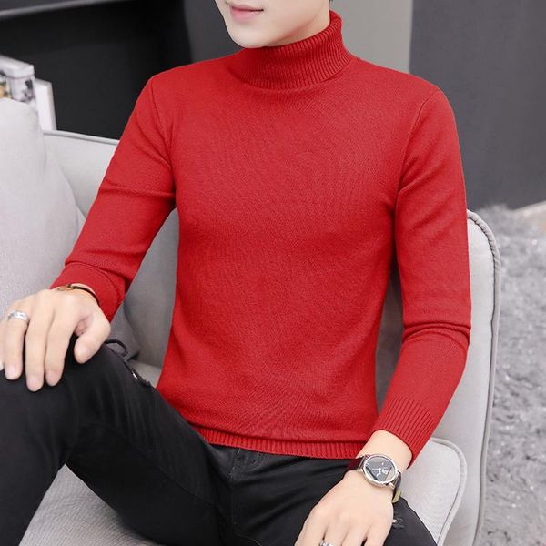 

new winter turtleneck thick mens sweaters casual turtle neck solid color quality warm slim turtleneck sweaters pullover men, White;black