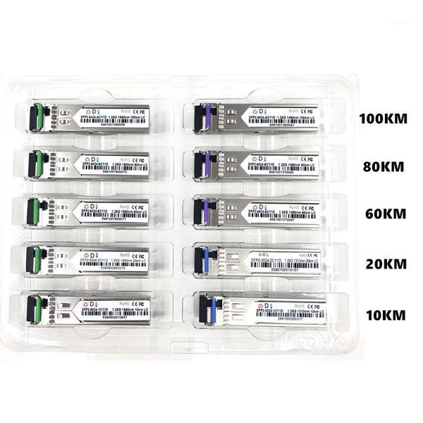 

lc sfp fiber optic module 1.25g lc 10/20/60/80/100km 1310/1490/1550nm single fiber sfp optical module transceiver for onu olt1