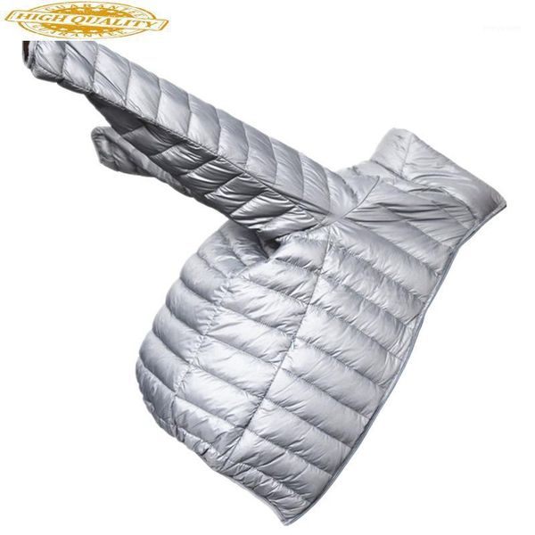 

ultra light down jacket men thin short coat plus size autumn winter jacket men fashions parka abrigos para hombre kj7401, Black