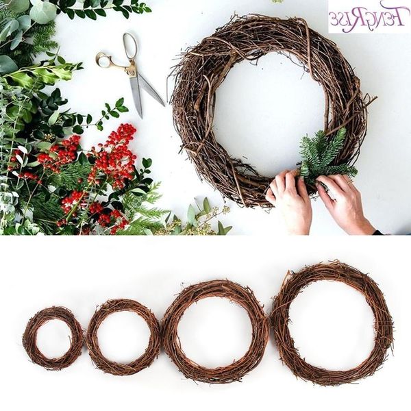 

wreath diy garland natural door rattan merry christmas decor for home 2019 cristmas natal noel xmas new year gift