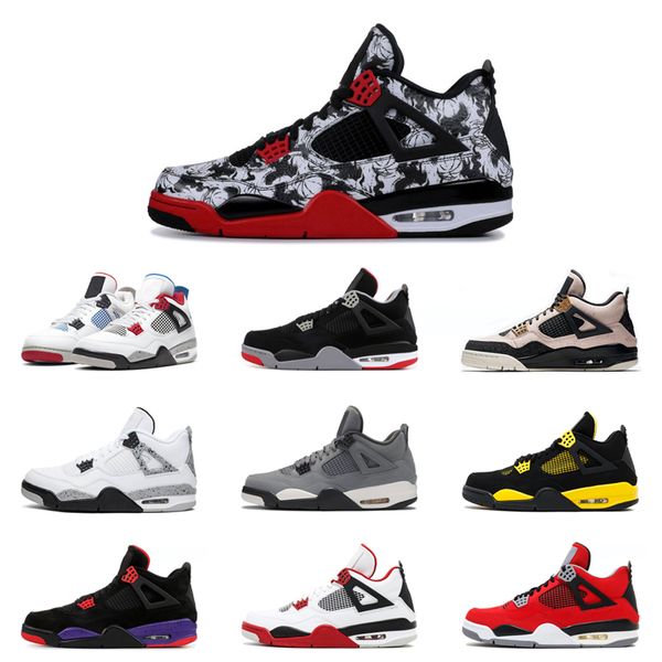 

what the bred 4s men basketball shoes 4 fiba silt red tattoo raptors laser black gum cat mens trainers athletic sports sneakers 7-13