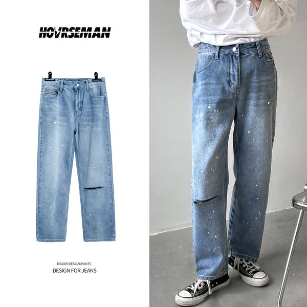 

new hip hop design brand jeans for men's straight 2021 spring fashion punk skateboard moto bike vintage jean plus oversize rkv4, Blue