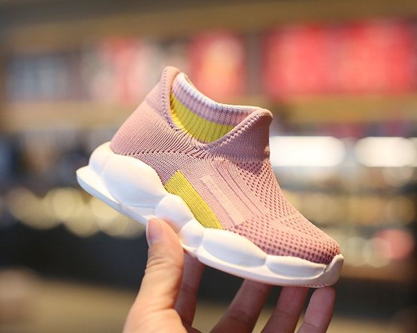 

spring and summer brand boy girls sneakers children kids shoes new shoes fashion sneakers leather sport running shoes black pink