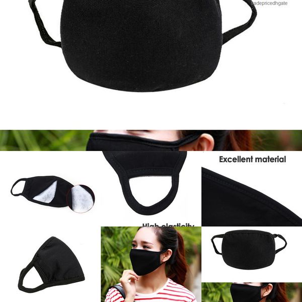 

dust anti cotton mouth haze cute pm2.5 black mask nose filter windproof face fabric cloth respirator