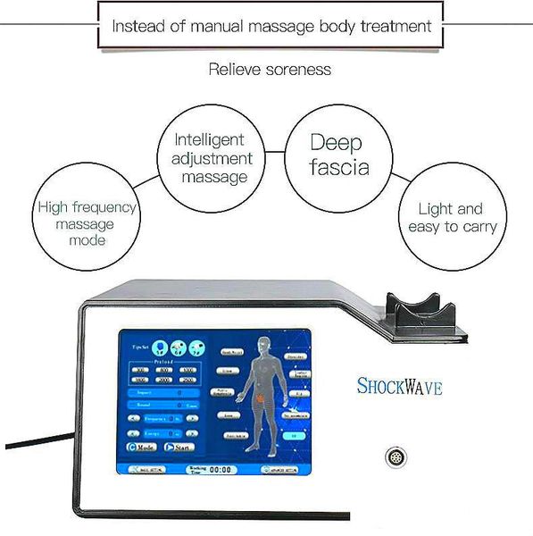 

radial shock wave electromagnetic shockwave acoustic wave slimming body care ed treatment physiotherapy equipment with five tips
