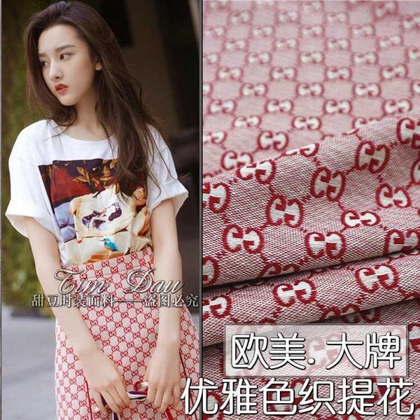 

autumn and winter european and american fashion brand high-density jacquard fabric suit dress fabric high-end wholesale1, Black;white