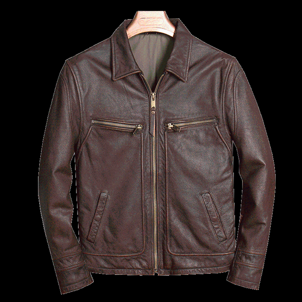 

men's leather & faux 2021 vintage brown american casual style genuine jacket men plus size 4xl real natural cowhide slim fit autumn coa, Black