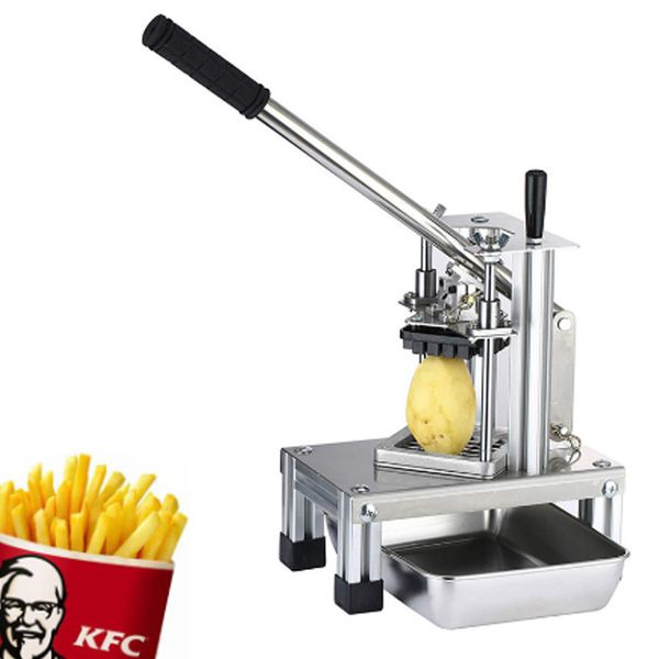Máquina de batata manual frita fritas máquina de corte frita fritas cortador vegetal pcumber slicer 7/10 / 14mm ferramenta de cozinha lâmina