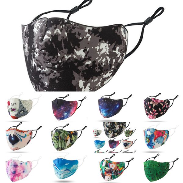 

designer fashion black face masks starry sky dustproof breathable reusable adjustable ear buckle mask 8 ngx88