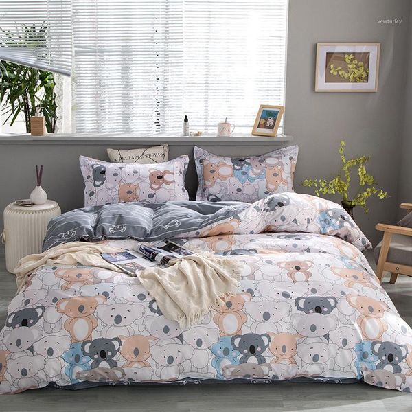 

bedding sets koala print cartoon bed cover set kid boy girl duvet child sheets and pillowcases comforter 610591
