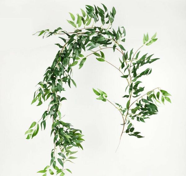

artificial fake eucalyptus garland long leaf plants greenery jlljxw dayupshop