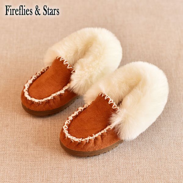 

for doug kids loafers winter boys children girls autumn baby fashion shoes leopard print suede fur 2 to 12 yrs, Black;red
