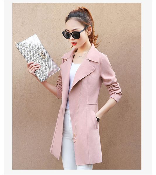 

2021 new female for new casual spring fine ladies trench women's jacket outwear wxf102 f511, Tan;black
