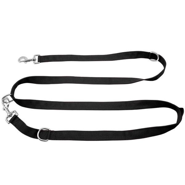 

6 way multi-functional nylon dog leash adjustable lead hands pet training leash black bbygnu