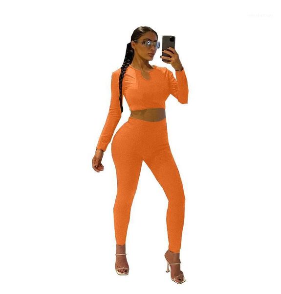 

felyn 2020 new arrival fashion design two pieces women set solid o-neck and long pands summer elastic outfits1, Gray