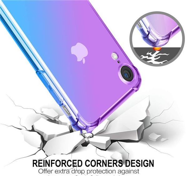 

gradient tpu shockproof phone case cover for iphone 12 pro xr xs qylqou yyysports