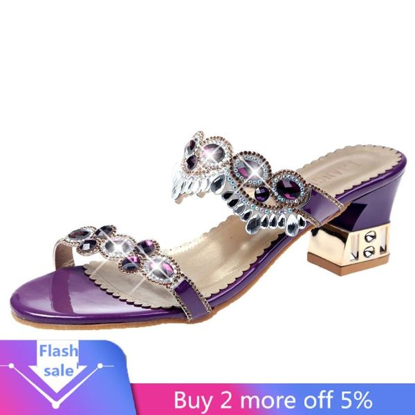 

slippers women bow women's ladies bohemia thick high crystal roma slipper sandals peep toe shoes sandalias mujer 2021#531, Black