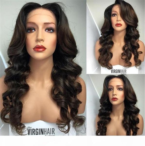 

7a перуанский silk top полный парики шнурка glueless полный silk основа парика body wave silk base lace front human парики для чернокожих же, Black;brown