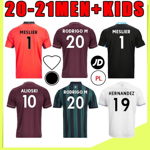 

2020 soccer jersey roofe bamford alioski jamsson costa 2021 home away kids kit football shirt, Black;yellow