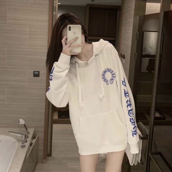 

social women's sweater early autumn new crosin sweater net red tide brand cross sweater loose hooded fashion f3jn, Black
