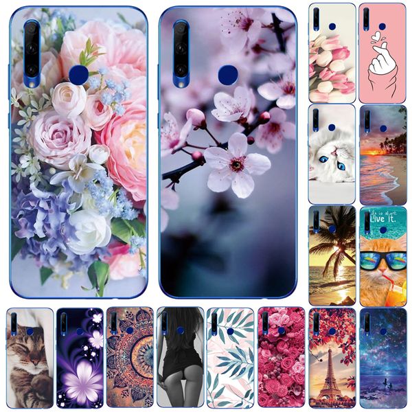 

hry-lx1t кремния tpu задняя крышка телефона чехол для huawei honor 10i honor10i 10 я 6,21 дюйма цветок