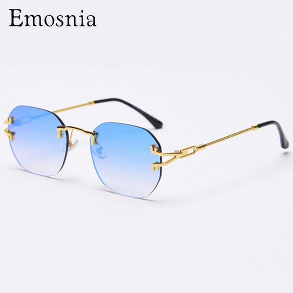 

vintage steampunk rimless sunglasses women design men steam punk sun glasses 2021 red fashion metal eyewear uv400, White;black