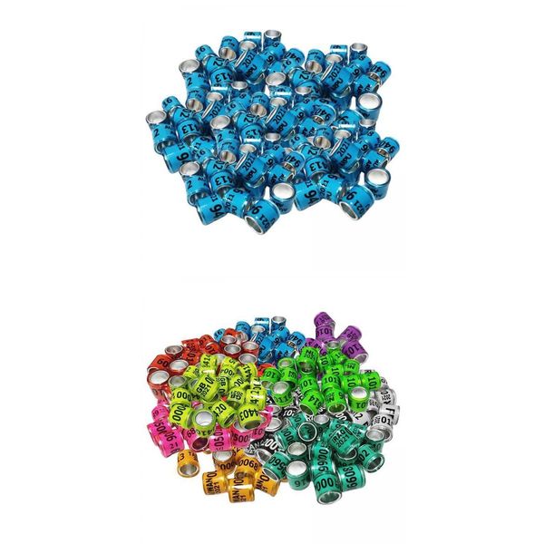 

200-pack 2021 aluminium bird dove racing pigeon leg rings bands