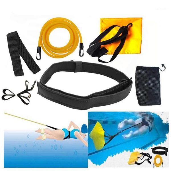 

pool & accessories 3m adjustable swim training resistance elastic belt swimming exerciser safety rope latex tubes accessories1