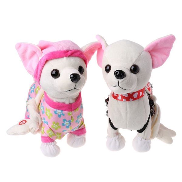 Electronic Pet Robot Dog Zipper Walking Singing Interactive Toy With Bag For Children Kids Birthday Gifts LJ201105
