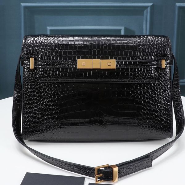 

luxurys handbag purse vintage baguette flap bags real leather shoulder bag brief crossbody bags women clutch bag all-match bag