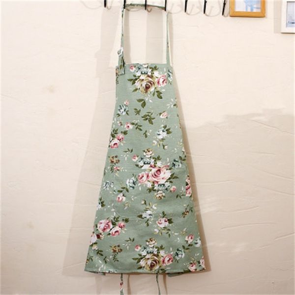 

kitchen cooking apron plaid flowers printed home sleeveless cotton linen aprons for men women baking accessories 53*65cm dbc bh4 23 k2