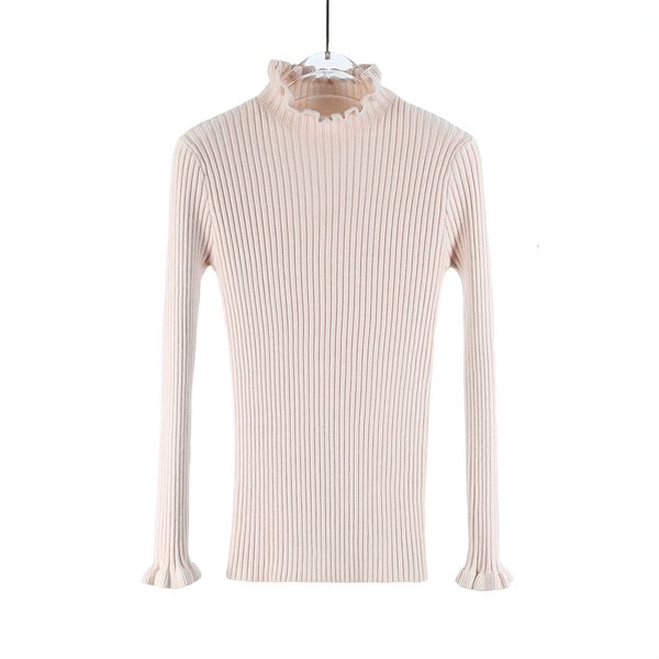 

2021 new beading autumn winter thick pullovers women long sleeve casual turtleneck warm cute sweater knit jumpers v6my, White;black