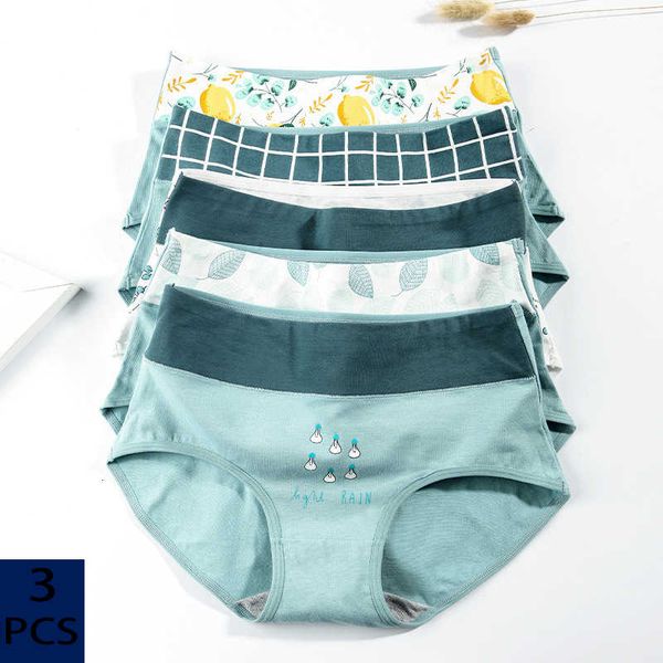 

panties fashion cotton briefs cute seamless high waist printed underwear colorful women's underpants, Black;pink