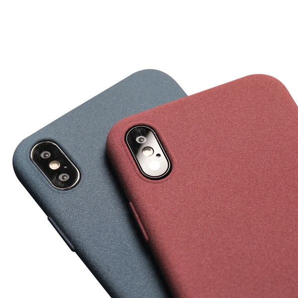 

anti fingerprints rock sand matte frosted soft tpu phone case for iphone xs 11 pro max xr x 6 7 8 plus 5g se2 samsung s10 s20 plus ultra