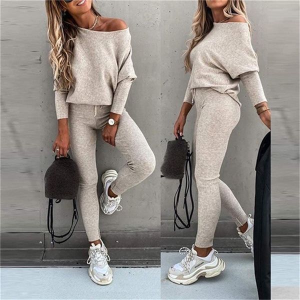 

straight 2020 solid casual lace up slant shoulder sports pants long suit, Gray