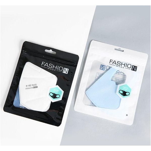 

transparent black white dustproof packaging bag for child face mask fashion pacakging bags 15*19cm sqcewt ppshop01