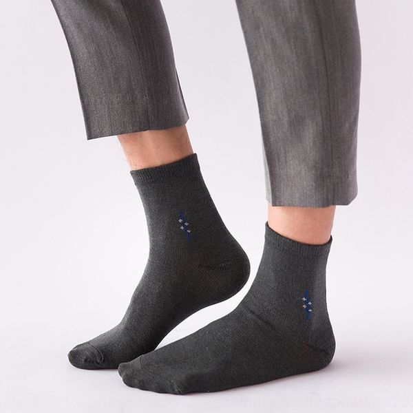 

4ewc9 medium socks medium autumn and winter color polyester mid-tube solid men's mid-tube men's cotton socks 4y4uc, Black