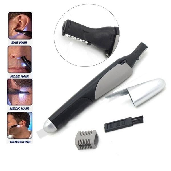 

new arrival ear eyebrow nose trimmer removal shaver personal electric built in led light face care hair trimer