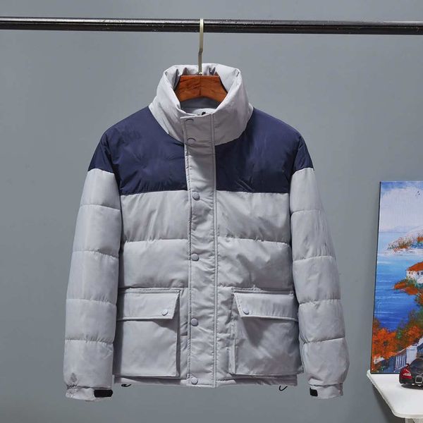 

co-branded men's down padded jackets perfect color matching classic wild not monotonous influx of must, Black