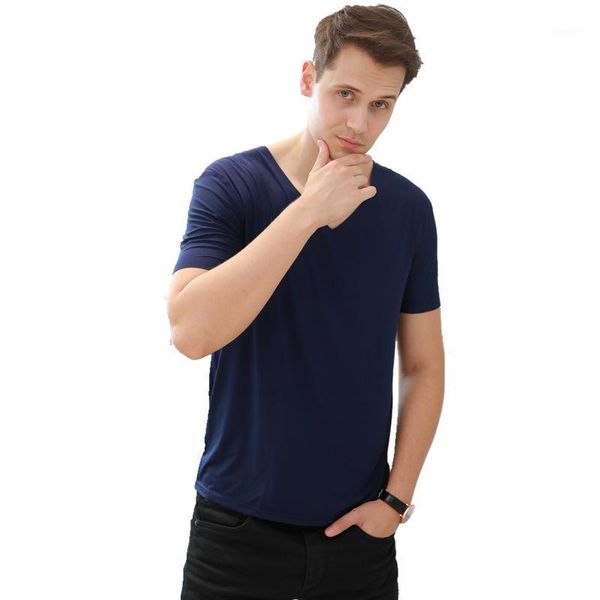 

running jerseys men athletic t shirts tees short sleeve muscle cut for bodybuilding workout training crew non-marking ice silk sleeve1, Black;blue