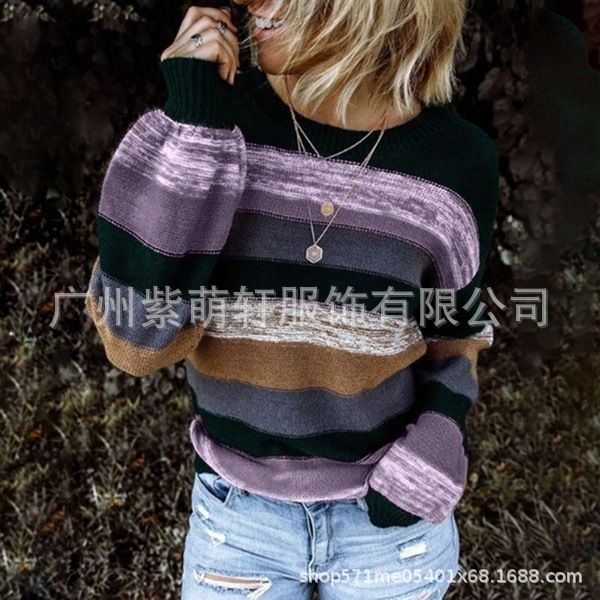 

2021 new autumn and new winter fashion around neck tarja women's knife sweater streetwear 8wq9, White;black