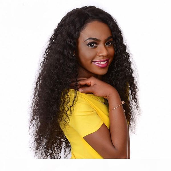 

kinky curly lace front wigs with baby hair curly full lace wigs for black women 360 lace frontal wig, Black;brown