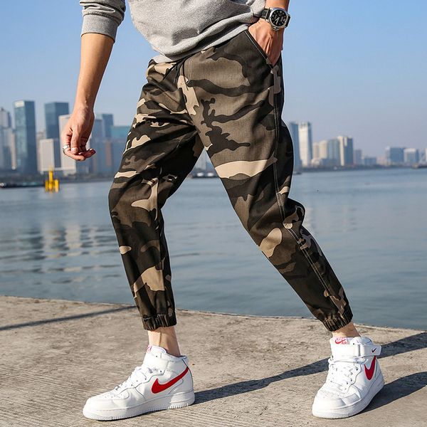 

dk9019-22 new trend youth popular men's camouflage casual pants, Black