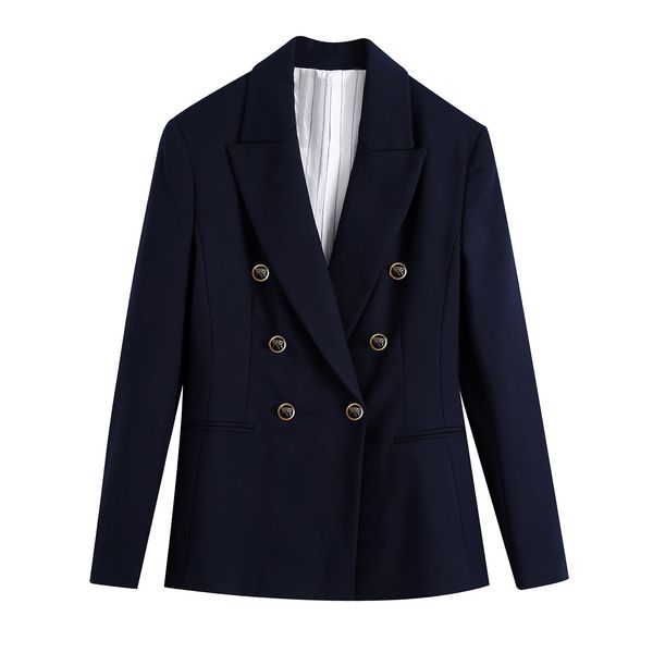 

2021 new fall europe and the united states women's wear a double-breasted coat of cultivate morality female suit u7e5, Black;brown