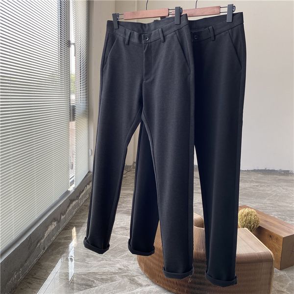 

odm company's goods are a little high, with inner lining and thin velvet ~ knitted casual pants, men's autumn fashionable straight