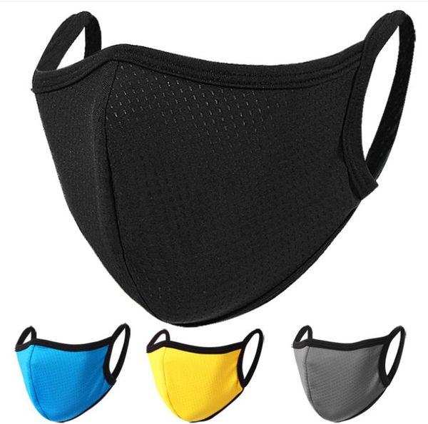 

ice silk quick-drying/double breathable dustproof and dustproof mask men and women four seasons outdoor cycling windproof face mask to preve, Black
