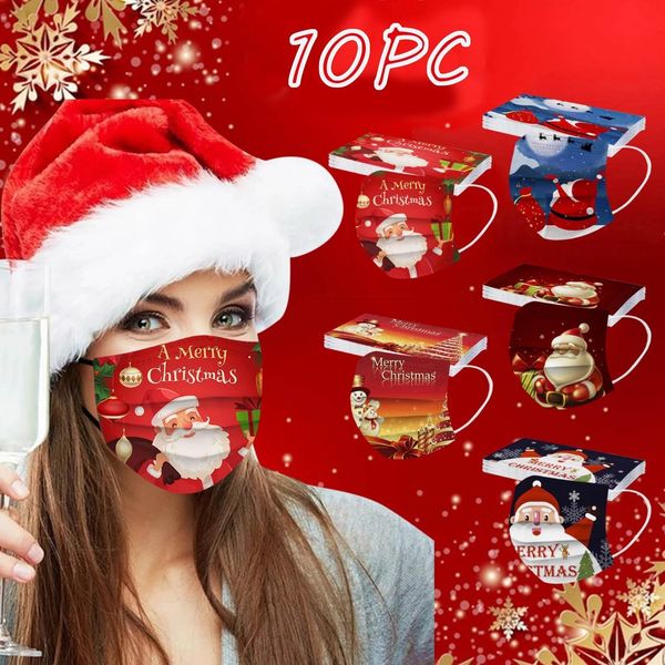 

new christmas 10pcs desechable adult's pattern pm2.5 masks mask 3-layer mouth face cover masques mascarilla #mkl